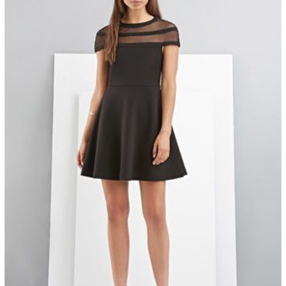 Foxiedox F21 Black dress with sheer top NWT